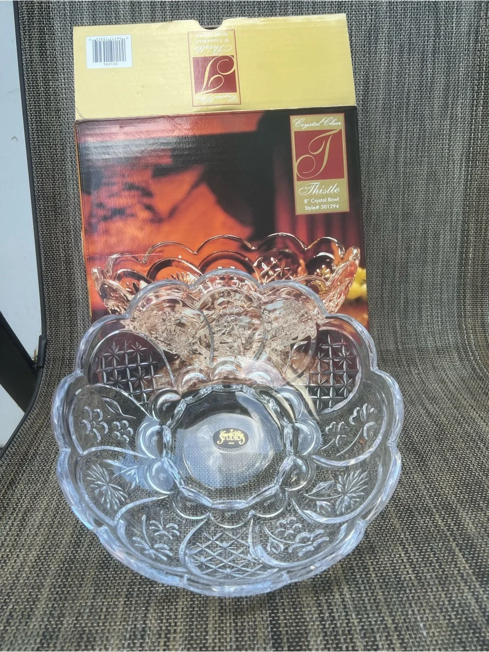 Crystal Clear Thistle Glass 8’ Bowl - Clear